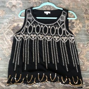 Gatsby Inspired Black Tank